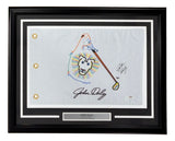 John Daly Signed Framed John Daly Logo Golf Flag PSA/DNA