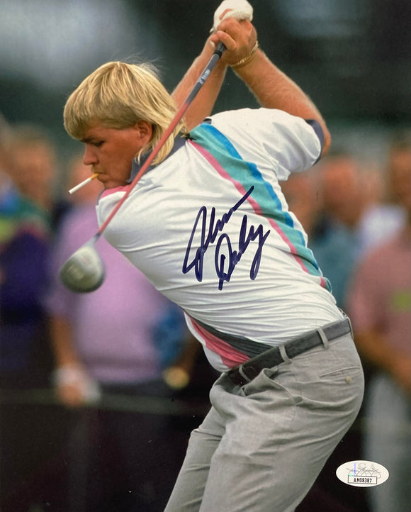 John Daly Signed In Dark Blue 8x10 PGA Golf Smoking Photo JSA