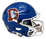 John Elway Signed Denver Broncos Full Size T/B Authentic SpeedFlex Helmet BAS