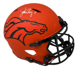 John Elway Signed Denver Broncos Full Size Rave Replica Speed Helmet BAS