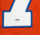 John Elway Signed Custom Orange Pro Style Football Jersey PSA/DNA