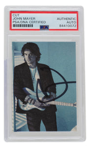 John Mayer Slabbed Signature Photo Cut PSA/DNA Sports Integrity