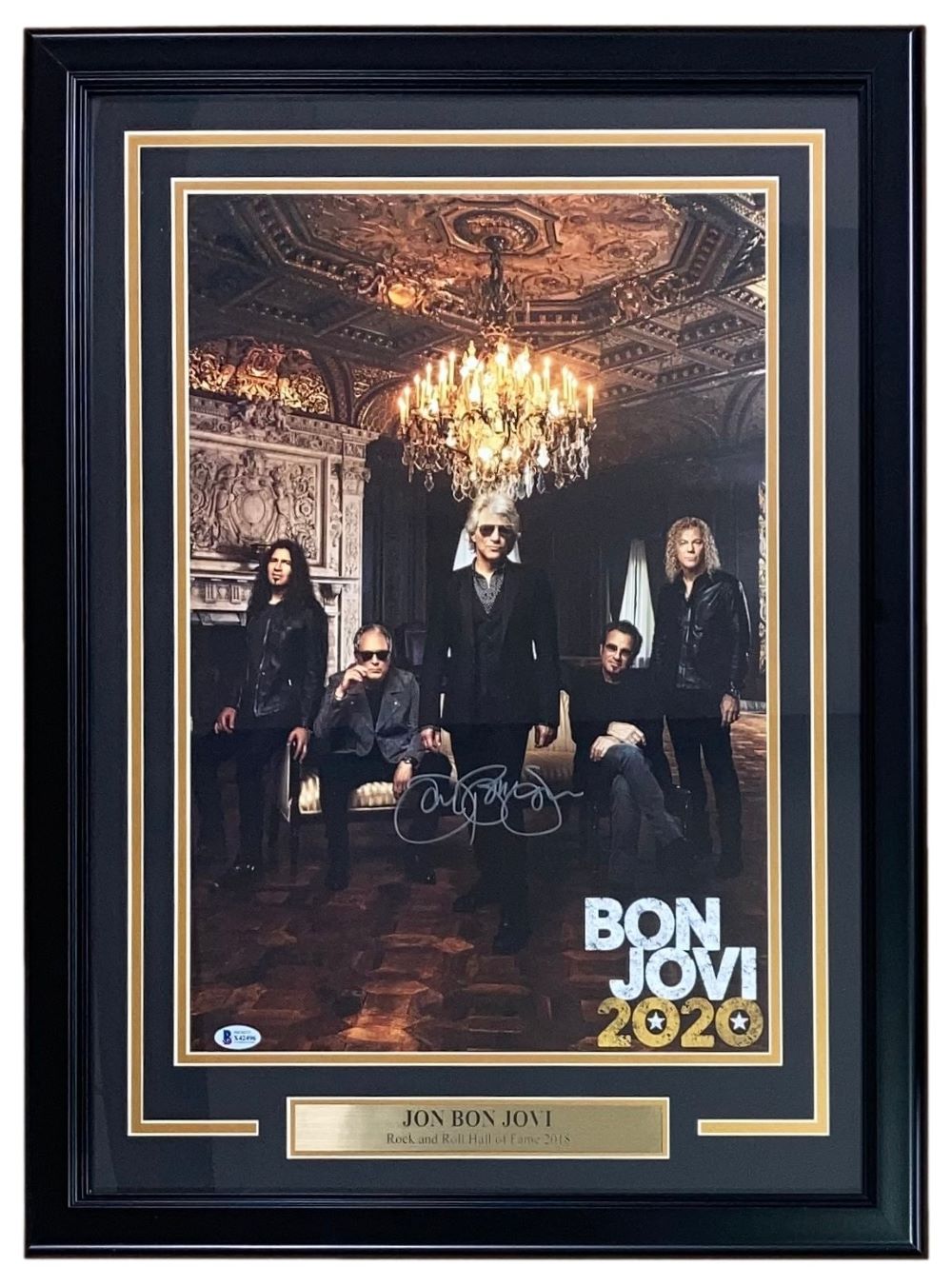 Bon Jovi ボン・ジョヴィ サイン入りパネル 額装 35/250 Bon Jovi ボン・ジョヴィ サイン入りパネル 額装 35/250