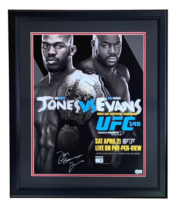 Jon Jones Signed Framed 16x20 UFC Fight Poster Photo BAS