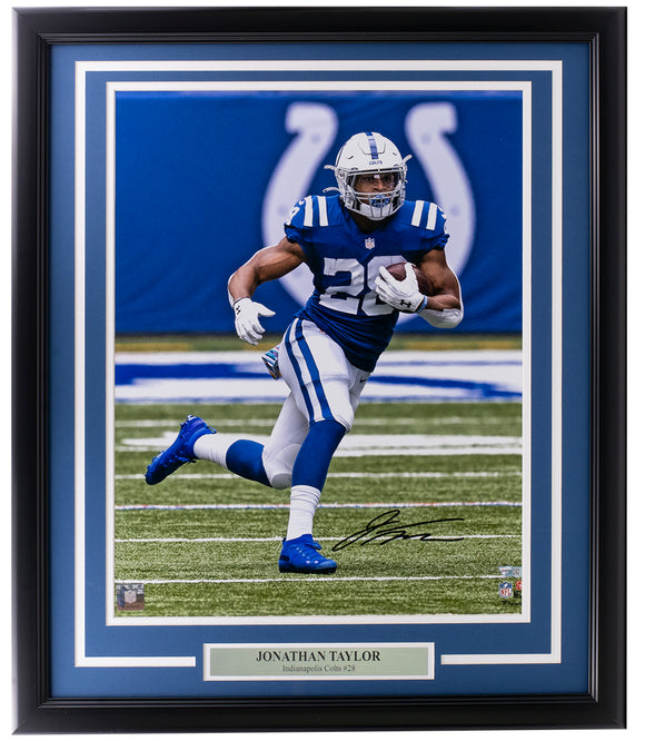 Jonathan Taylor Signed Framed In Black 16x20 Indianapolis Colts Photo Fanatics