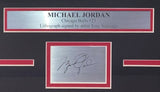 A plaque reads: Michael Jordan, Chicago Bulls #23, 13x19 lithograph signed by artist Tony Santiago with laser auto, from Sports Integrity.