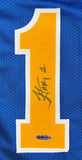 Jordan Farmar UCLA Signed Blue Basketball Jersey UDA Hologram