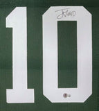 Jordan Love Green Bay Signed Framed Green Football Jersey BAS