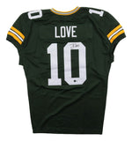 Jordan Love Green Bay Signed Green Pro-Cut Football Jersey BAS ITP
