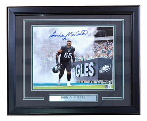 Jordan Mailata Signed Framed 11x14 Philadelphia Eagles Photo BAS ITP Sports Integrity