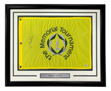 Jordan Spieth Signed Framed The Memorial Tournament Golf Flag PSA/DNA Hologram