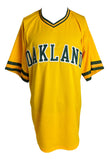 Jose Canseco Oakland Signed Yellow Baseball Jersey JSA QR Hologram