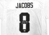 Josh Jacobs Oakland Signed White Football Jersey BAS