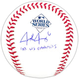 Josh Jung Texas Rangers Signed 2023 World Series Baseball 23 WS Champs BAS