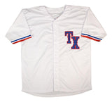 Josh Jung Texas Signed White Baseball Jersey BAS
