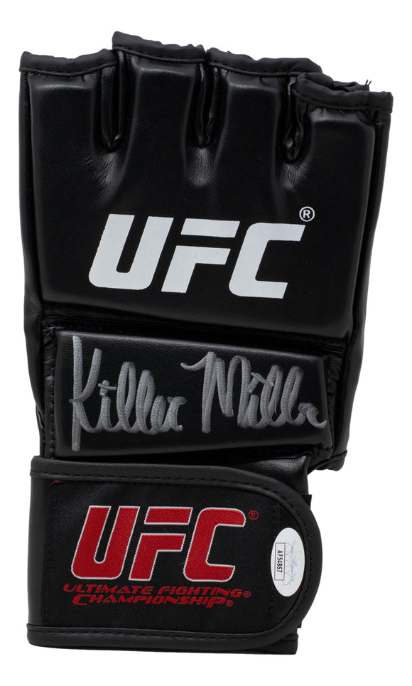 Juliana Killer Miller Signed Black UFC Glove JSA