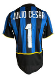 Julio Cesar Signed Inter Milan Nike Blue Soccer Jersey BAS