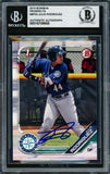 Julio Rodriguez Signed 2019 Bowman Prospects #BP33 Mariners Rookie Card BAS