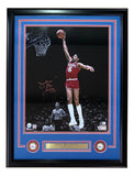 Julius Dr J Erving Signed Framed 16x20 Philadelphia 76ers Photo BAS