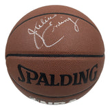 Julius Erving Philadelphia 76ers Signed Brown Spalding I/O NBA Basketball BAS