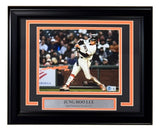 Jung Hoo Lee Signed Framed 8x10 San Francisco Giants Photo BAS