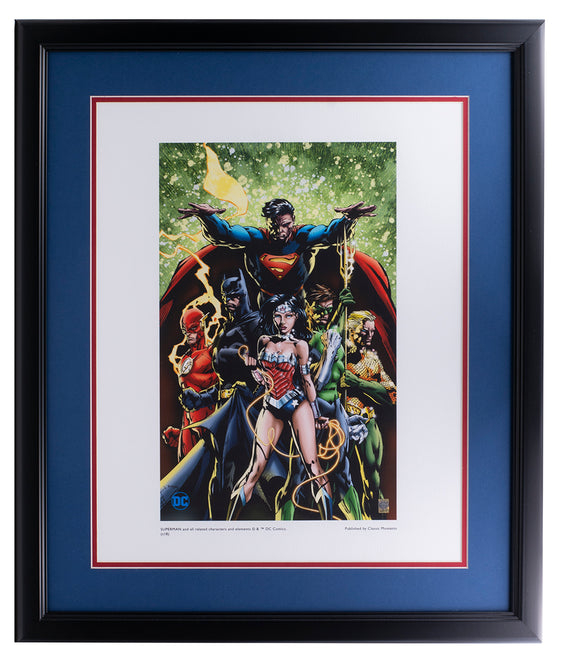 Justice League 12x16 Framed DC Comic Limited Edition Giclee Sports Integrity