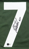 Justin Fields New York Signed Green Football Jersey BAS