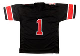 Justin Fields Ohio State Signed Black Football Jersey BAS