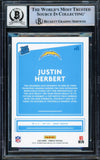 Justin Hebert Signed 2020 Donruss #303 Chargers Rookie Card BAS Auto 10