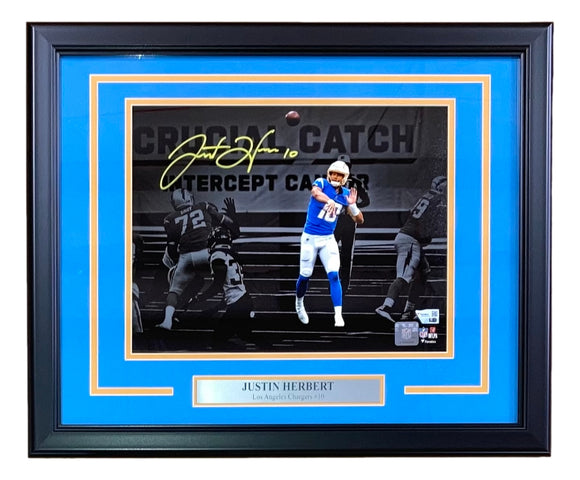 Justin Herbert Signed Framed 11x14 Los Angeles Chargers Photo Fanatics
