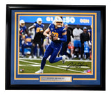 Justin Herbert Signed Framed 16x20 Chargers Blue Jersey Photo Fanatics