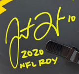 Justin Herbert Signed Chargers FS Eclipse Speed Replica Helmet 2020 NFL ROY BAS