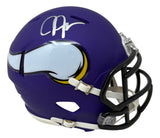 Justin Jefferson Signed Minnesota Vikings Mini Speed Helmet BAS