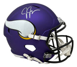 Justin Jefferson Signed Minnesota Vikings Full Size Replica Speed Helmet BAS