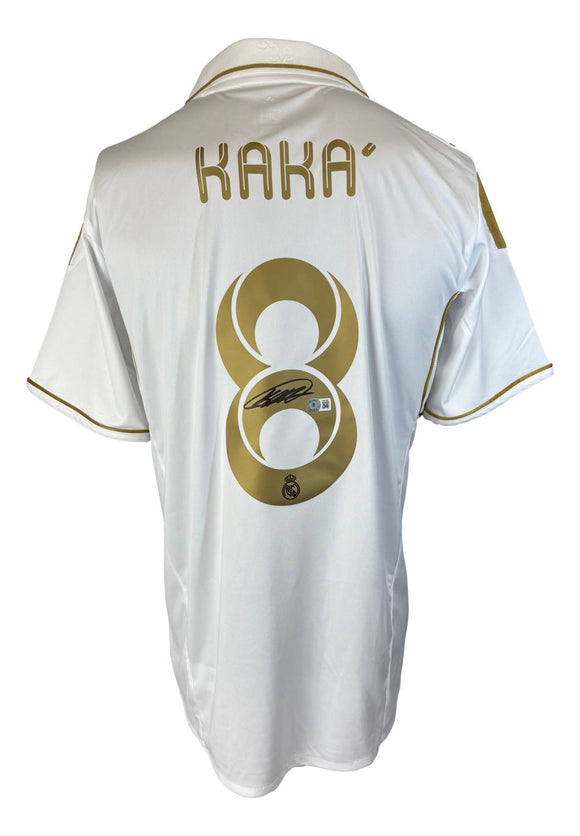 Kaka Signed Real Madrid White Adidas Soccer Jersey 2 BAS