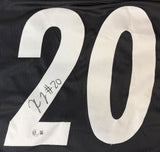 Kaleb Johnson Pittsburgh Signed Black Football Jersey BAS