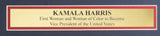 Kamala Harris Framed 8x10 Photo w/Laser Engraved Signature
