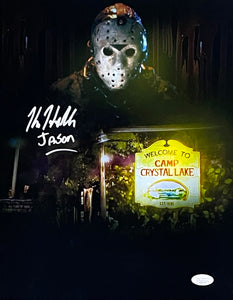 Kane Hodder Signed 11x14 Friday The 13th Jason Photo Jason Inscribed JSA