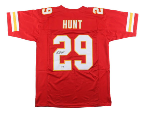 Kareem Hunt Kansas City Signed Red Football Jersey PSA/DNA