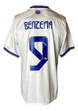 Karim Benzema Signed Real Madrid 2021/22 Adidas Soccer Jersey BAS