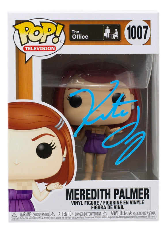 Kate Flannery Signed In Blue The Office Meredith Palmer Funko Pop #1007 JSA ITP