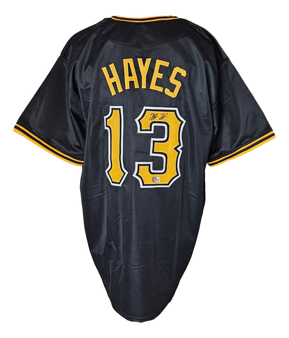 Ke'Bryan Hayes Pittsburgh Signed Black Baseball Jersey BAS