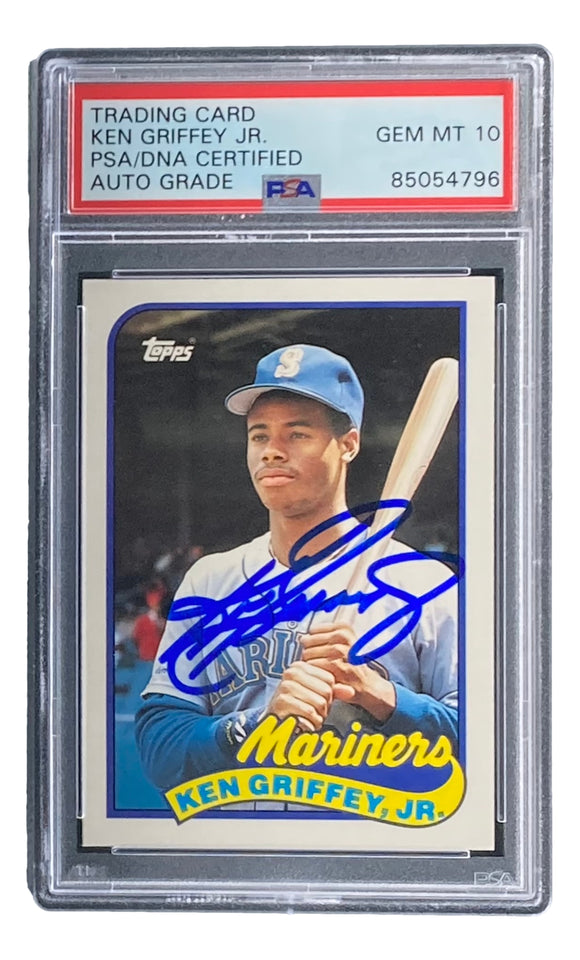 Ken Griffey Jr Signed Mariners 1989 Topps #41T Rookie Card PSA/DNA Gem MT 10 Sports Integrity