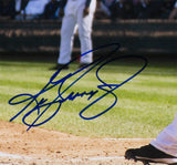 Ken Griffey Jr. Signed In Blue Framed Seattle Mariners 16x20 Photo JSA
