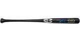 A black Sports Integrity Ken Griffey Jr Mariners Cooperstown Signature Series bat with a blue autograph and white logo, labeled KEN GRIFFEY JR. SIGNATURE SERIES in gold lettering on the barrel.