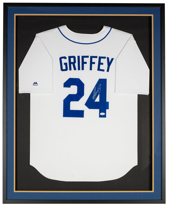 Ken Griffey Jr. Signed Framed Mariners Majestic Baseball Jersey