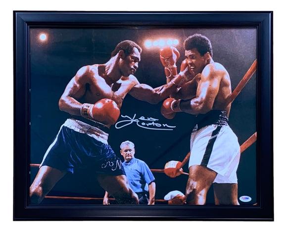 Ken Norton Signed Framed 16x20 Fight vs Muhammad Ali Photo PSA