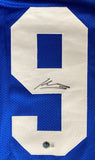 Kenneth Walker III Seattle Signed Throwback Blue Football Jersey BAS