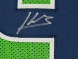 Kenneth Walker Signed Custom Green Pro Style Football Jersey BAS ITP