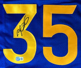 Kevin Durant Golden State Signed Blue Basketball Jersey BAS